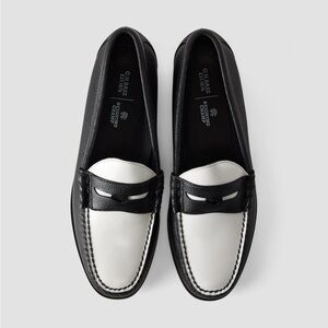 G.H. Bass & Co. Black and White Loafers
